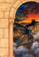 fantasy obrzky drak, elf, bytost, vl a hrdin - odeli jako pohlednice pohlednice elektronick