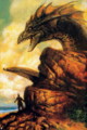 fantasy obrzky drak, elf, bytost, vl a hrdin - odeli jako pohlednice pohlednice elektronick