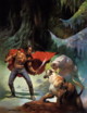 fantasy obrzky drak, elf, bytost, vl a hrdin - odeli jako pohlednice pohlednice elektronick