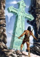 fantasy obrzky drak, elf, bytost, vl a hrdin - odeli jako pohlednice pohlednice elektronick
