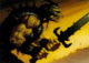 fantasy obrzky drak, elf, bytost, vl a hrdin - odeli jako pohlednice pohlednice elektronick
