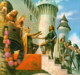 fantasy obrzky drak, elf, bytost, vl a hrdin - odeli jako pohlednice pohlednice elektronick