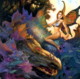 fantasy obrzky drak, elf, bytost, vl a hrdin - odeli jako pohlednice pohlednice elektronick
