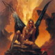 fantasy obrzky drak, elf, bytost, vl a hrdin - odeli jako pohlednice pohlednice elektronick