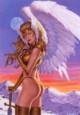 fantasy obrzky drak, elf, bytost, vl a hrdin - odeli jako pohlednice pohlednice elektronick